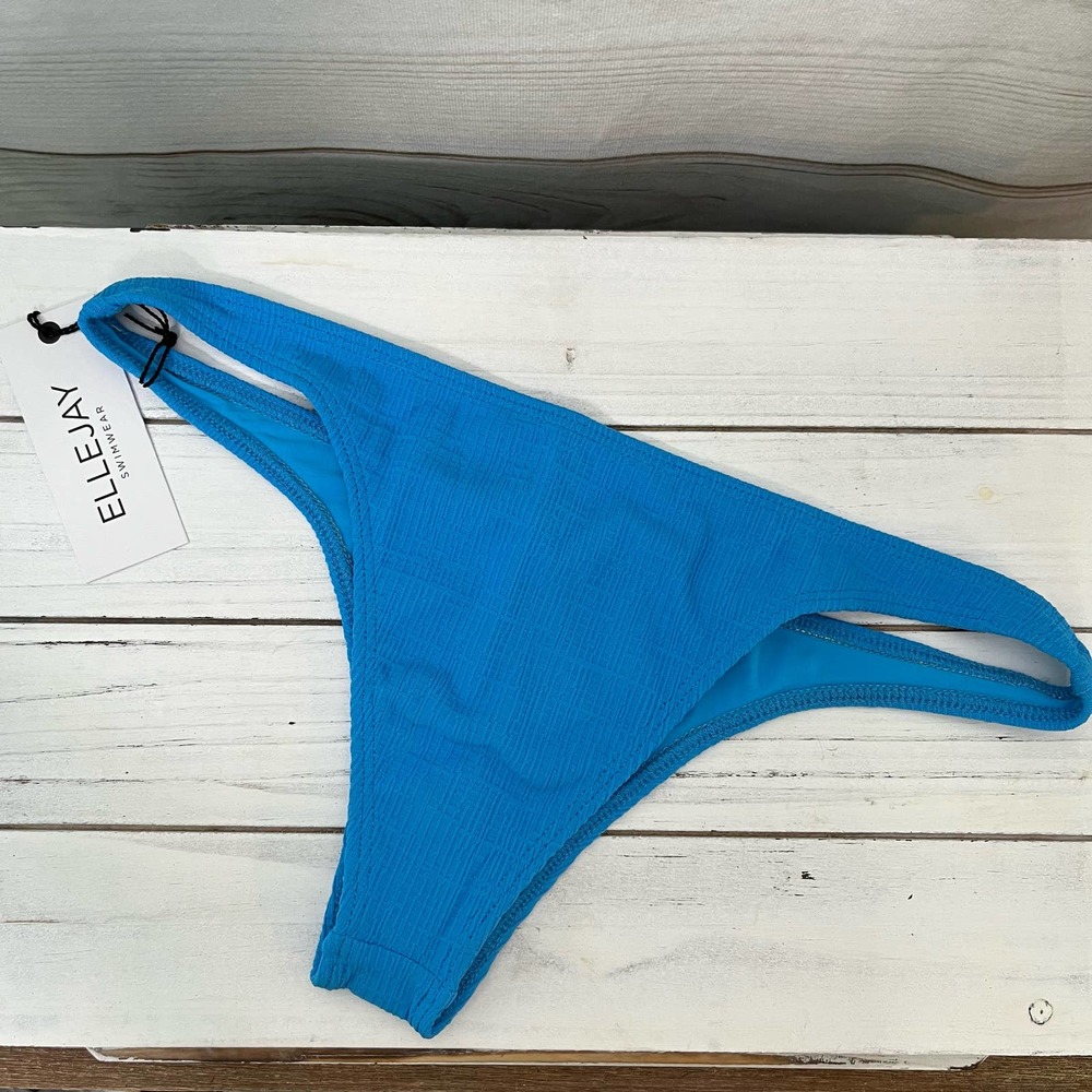 K50 Ellejay Daniela Blue Medium Bikini Bottom NWT
